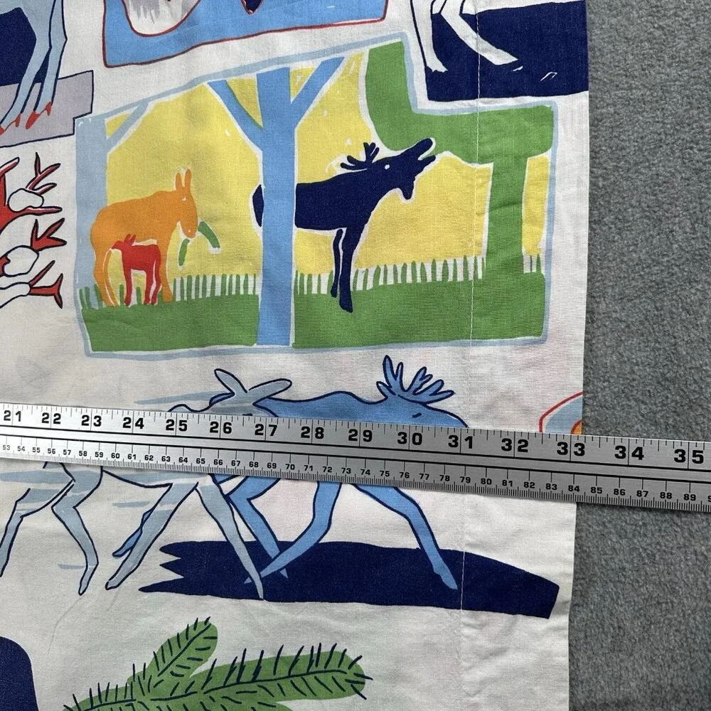 Vintage IKEA Kids Pillowcase TASSA SKOG Animal Forest Print Cotton